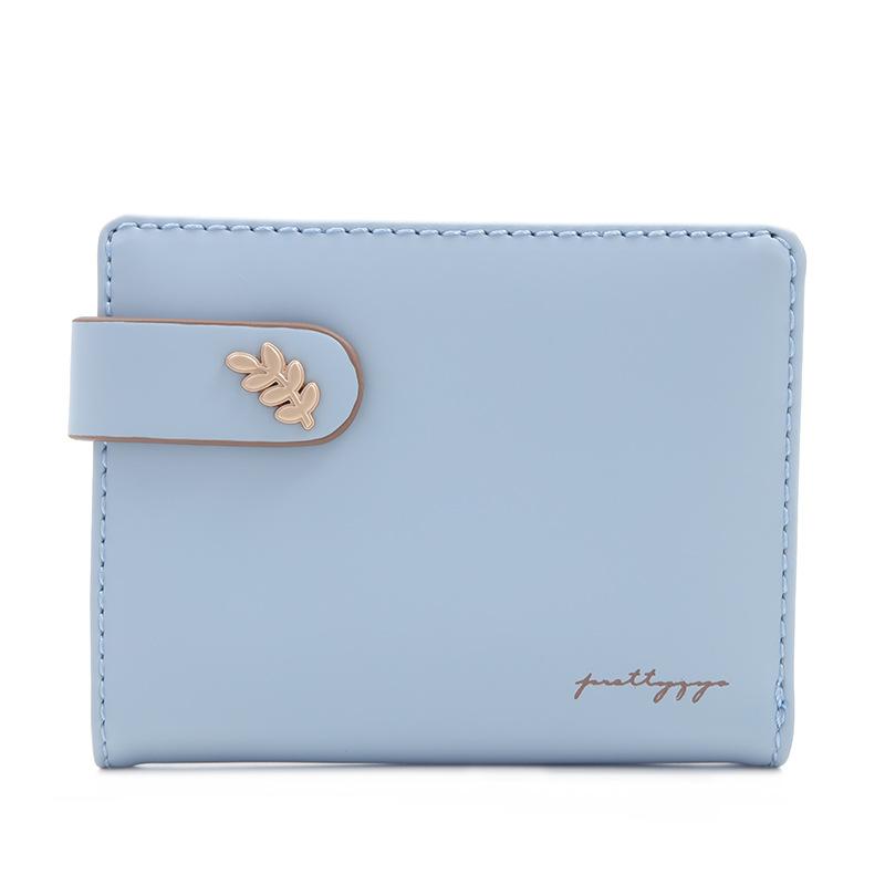 Wallet Women's Short Style Niche Fashion Personality Leaf Buckle Folding Women's Handbag