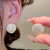 Luxurious Inlaid Sparkling Synthetic Zirconia Creative Shell-Shaped Hoop Earrings For, Perfect for Parties And Everyday Fashion Additions