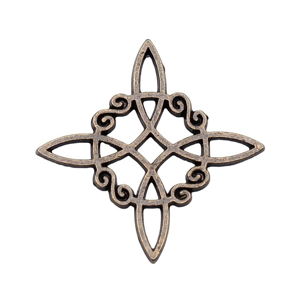 Chinese Knot Charms Antique Alloy Pendants For Traditional Lucky Jewelry