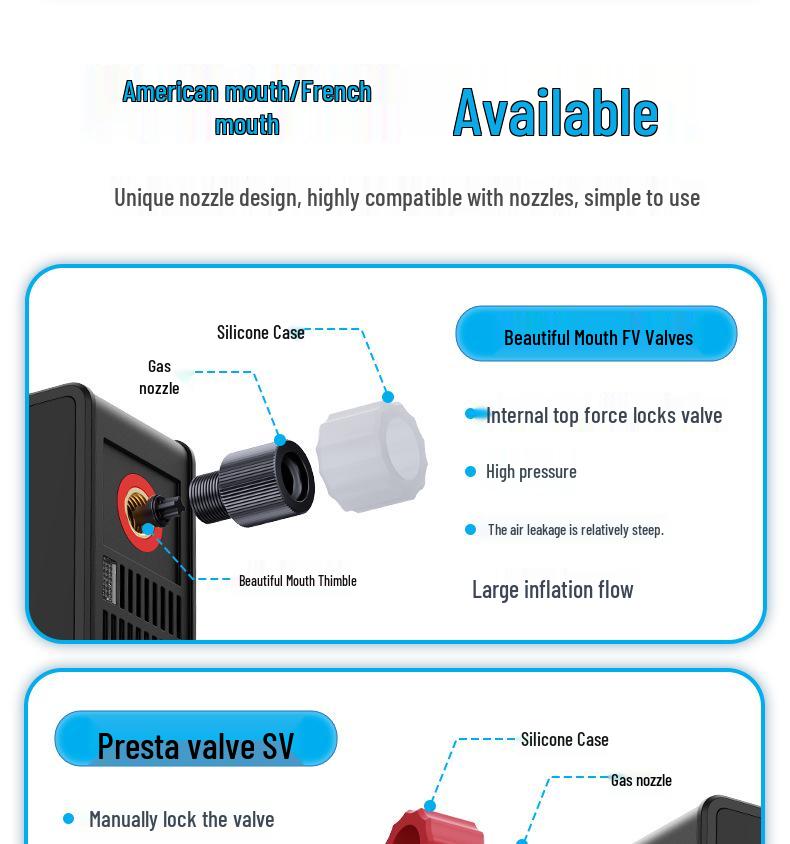 Dağ ve Yol Bisikletleri İçin Woxin Ultra Mini Akıllı Elektrikli Hava Pompası