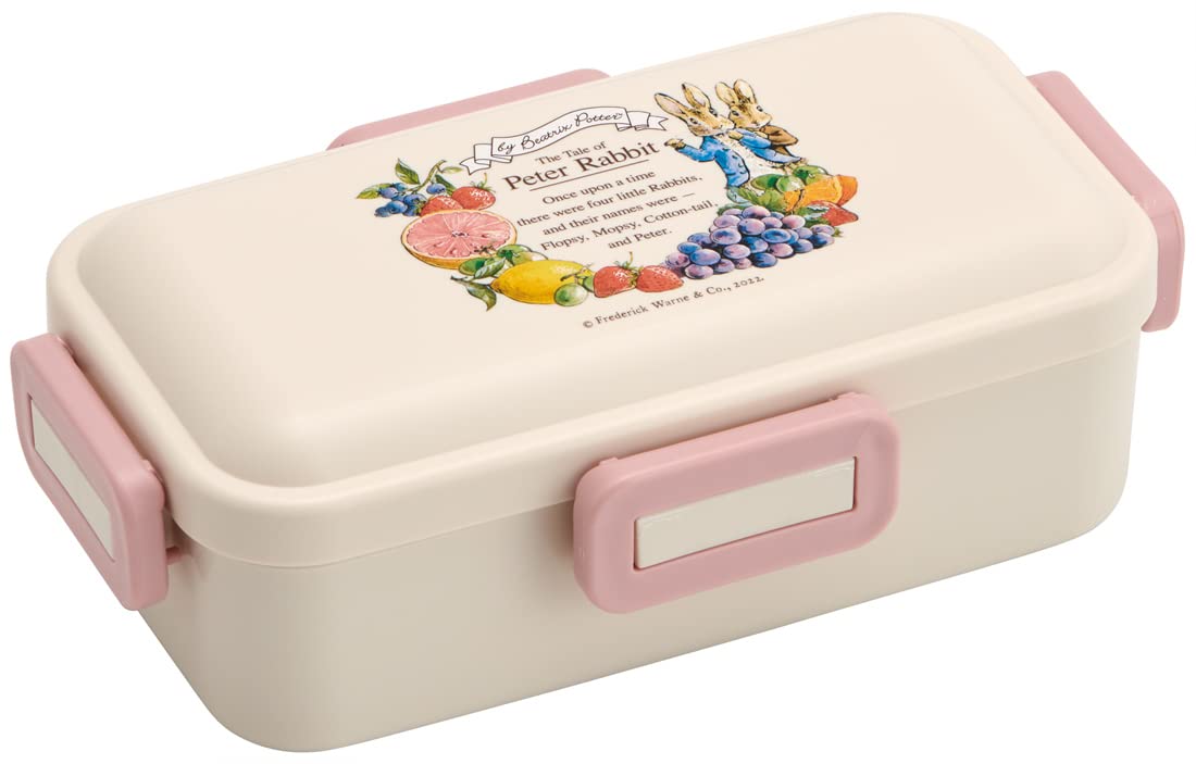 

Skater 530ml Lunch Box for Made in Dishwasher and Microwave Peter Rabbit Single-Tier Women, Japan, Leak-Resistant 4-Point Lock, Safe, Design,