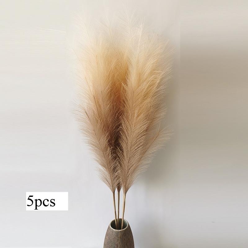 5pcs Extra Large Pampas Grass Stem 120cm Artificial Silk Flower Fluffy Faux Reed Boho Home Wedding Decoration