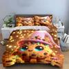 Cute Cookie-Themed Decor Set Soft Skin-Friendly Bedding Set Includes 1 Duvet Cover And 2 Pillowcase Gift