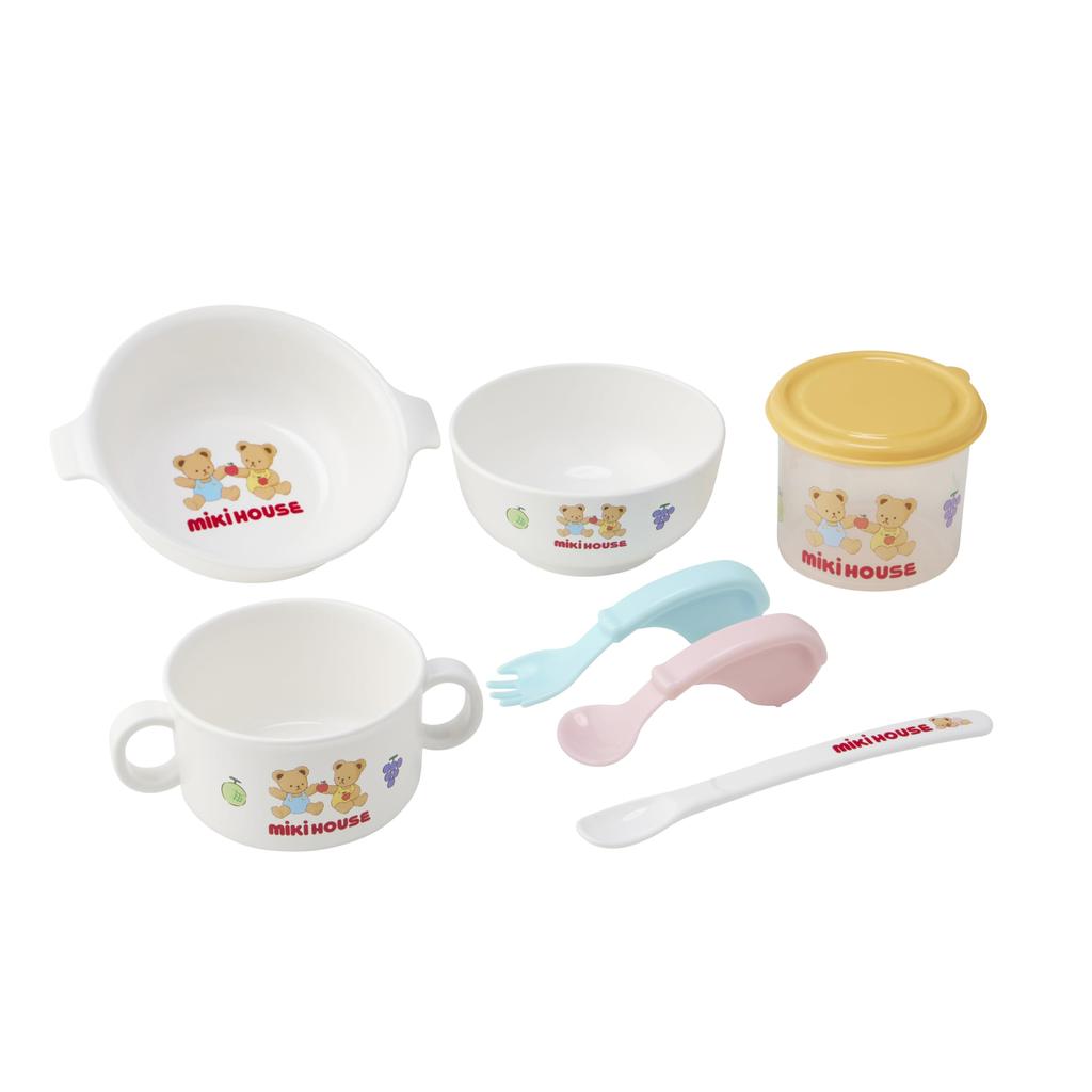 [Mikihouse] Tableware Set [Gift Wrapped] New Model (2024) Baby Dish Set Made in Japan Baby Food Boys Girls Baby Kids Infant Baby Clothes Children's Cl