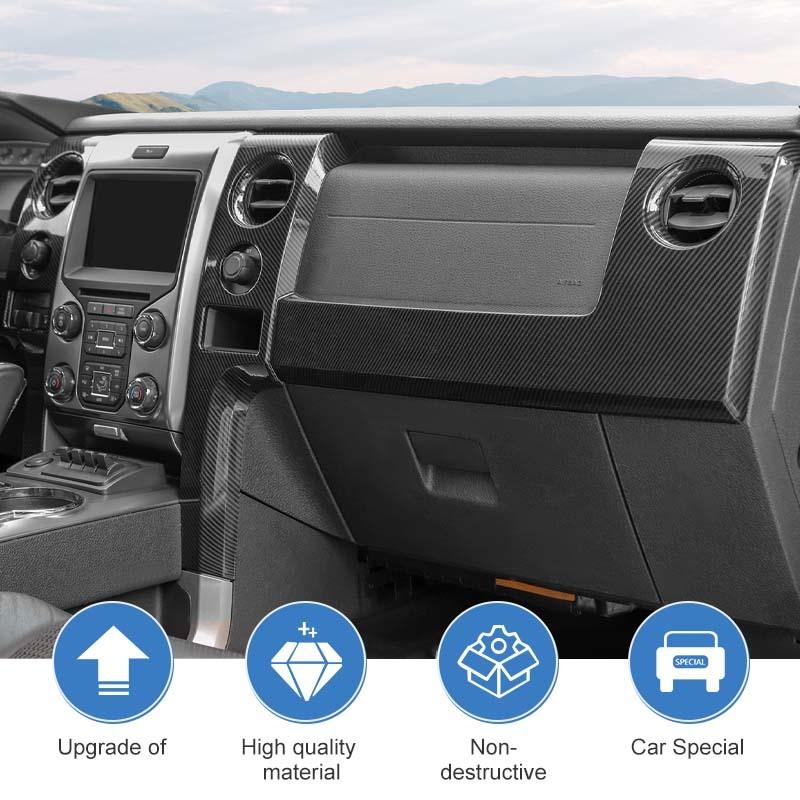 Armaturenbrett Verkleidung Bedienfeld Lenkrad Dekoration Mittelkonsole Schutzabdeckung Für Ford F150 Rapter 2009-2014 Auto Innenraum Zubehör