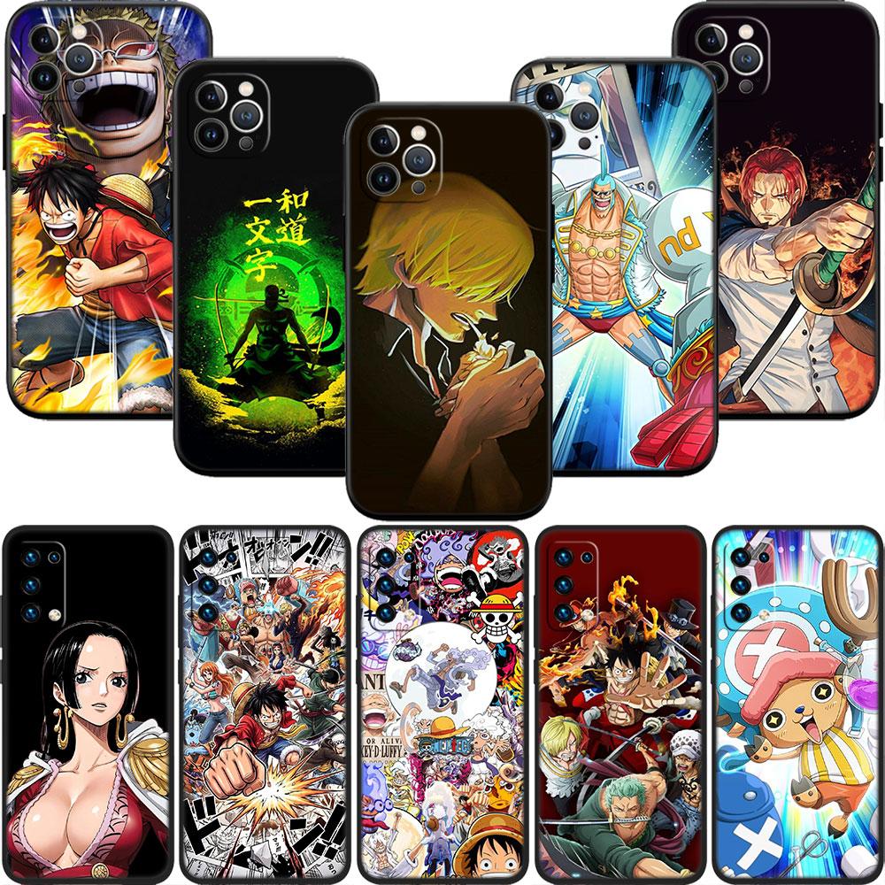 Anime One Piece Soft Shell Phone Case for Samsung Galaxy S20 S21 S22 Ultra FE + Plus A21S A22 A24 A25 A26 A30 A30S A31