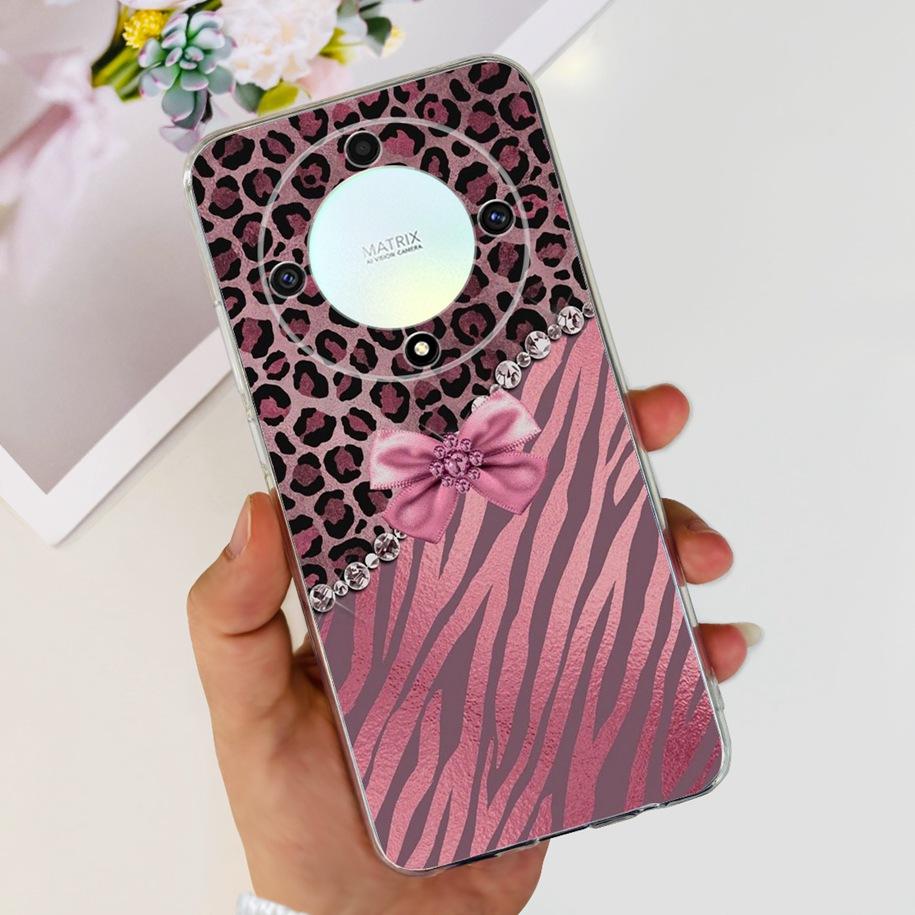 For Honor X9b 5G Case 2023 Fashion Flower Clear Silicone Soft Back Cover For Honor X9a RMO-NX1 Funda HonorX9 X 9 X 9B X 9A Coque