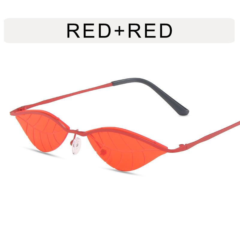 Leaf Shape Sunglasess Women New Trendy Rimless Metal Leg Women's Sun glasses Punk Party Show Female Sunglass