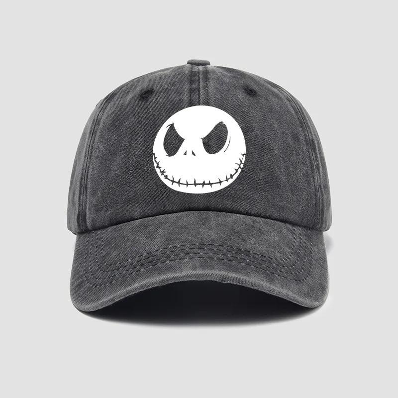 Fashion Nightmare Before Christmas Jack Casual Hat Baseball Caps Breathable Snapback Sun Hats Adjustable Color Peaked Cap Unisex