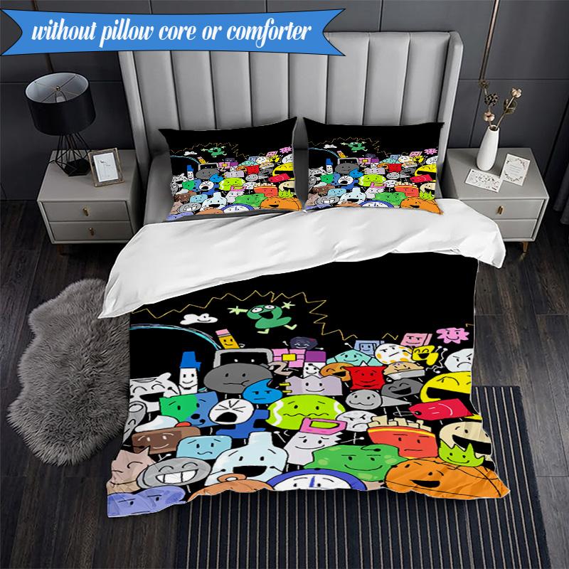 Buntes Trauminsel-Collage 3er-Set K-Pop-Musikgruppe Bettwäsche-Set, Ideal für Schlafzimmer, Wohnheim, Inklusive Bettbezug und 2 Kissenbezügen, Fan-Geschenke
