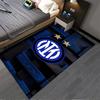 "Tappeto Logo Inter Milan con Motivo Legno Blu e Stelle Dorate" Adatto per l'uso come antiscivolo per soggiorni, camere da letto, divani