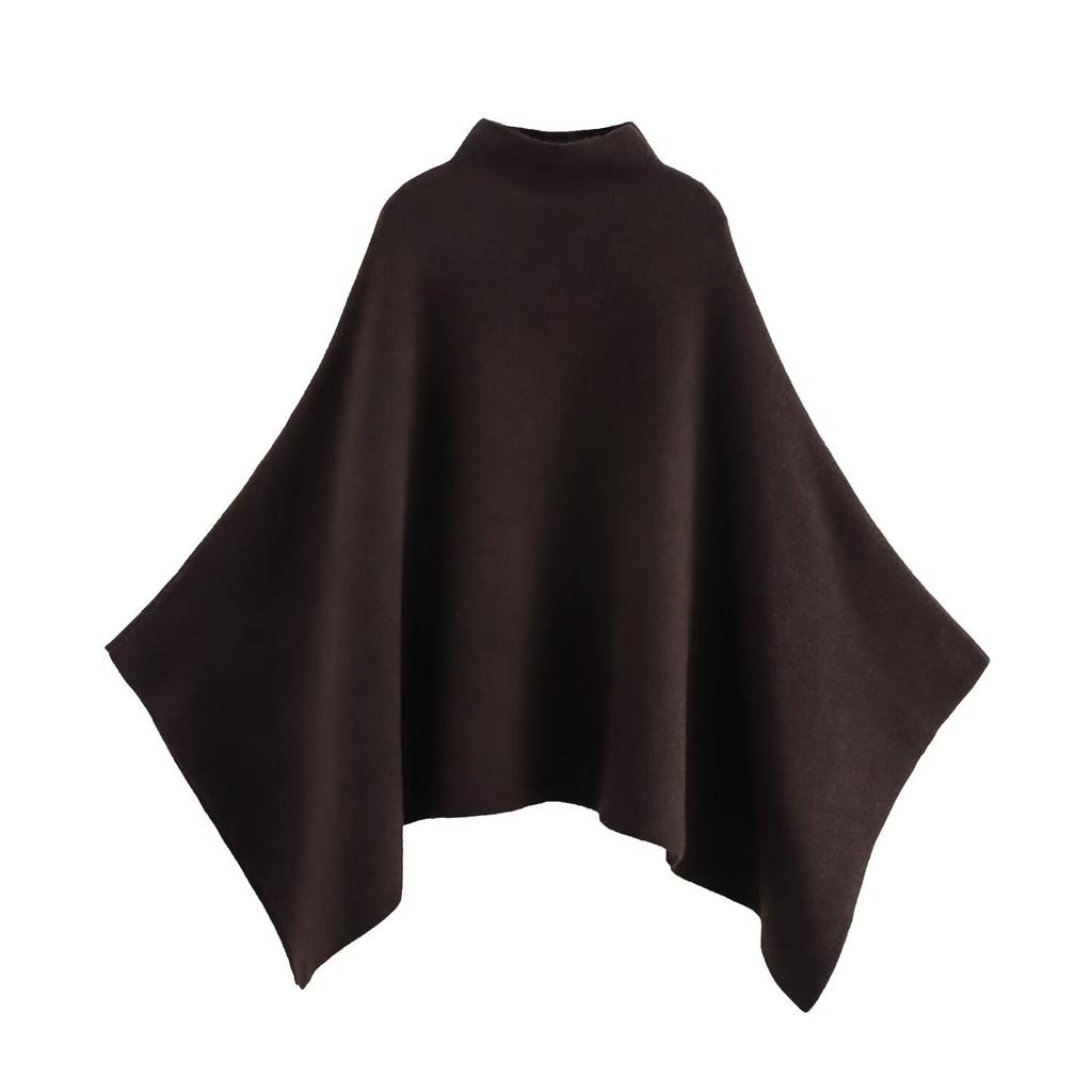 European and American Style, New Women's Clothing, Fashionable, Versatile, Cross-border Asymmetrical Knitted Cape Jacket