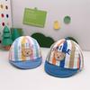 Spring & Autumn Striped Cartoon Sun Protection Breathable Baby Hat with Short Brim