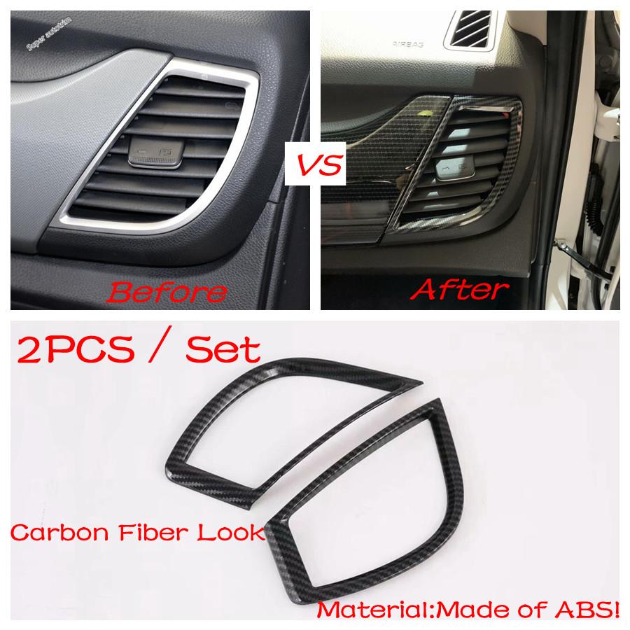 Window Lift / Water Cup Holder / Head Light Lamp / Gear Shift Panel Cover Trim For Kia Seltos - Carbon Fiber Accessories
