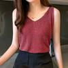 Ice Silk Women Tank Top Female Summer Loose Short Sleeveless Shirt Undershirt