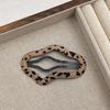 Leopard Print Cutout Hair Clip Set - Cloud, Star, Bobby Pin Styles