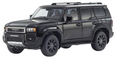 Kyosho Originálny model Toyota Land Cruiser 250 ZX v mierke 1/43 s voliteľnými kolesami. (čierna) Hotový výrobok KS03927BK