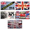 5ftx3ft LD Day 80. Jahrestag Dekorationsflaggen 1944-2024 6. Juni D-Day 80 Jahre Gedenktag Flagge für Heim- und Außendekoration
