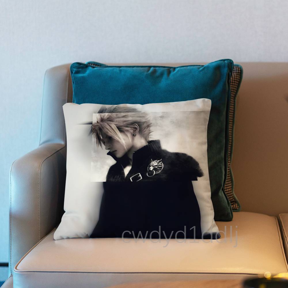 FFinal Fantasy VII Cloud Cushion Cover Pillow Cover Decor Pillowcase Printed Cushion Case For Couch