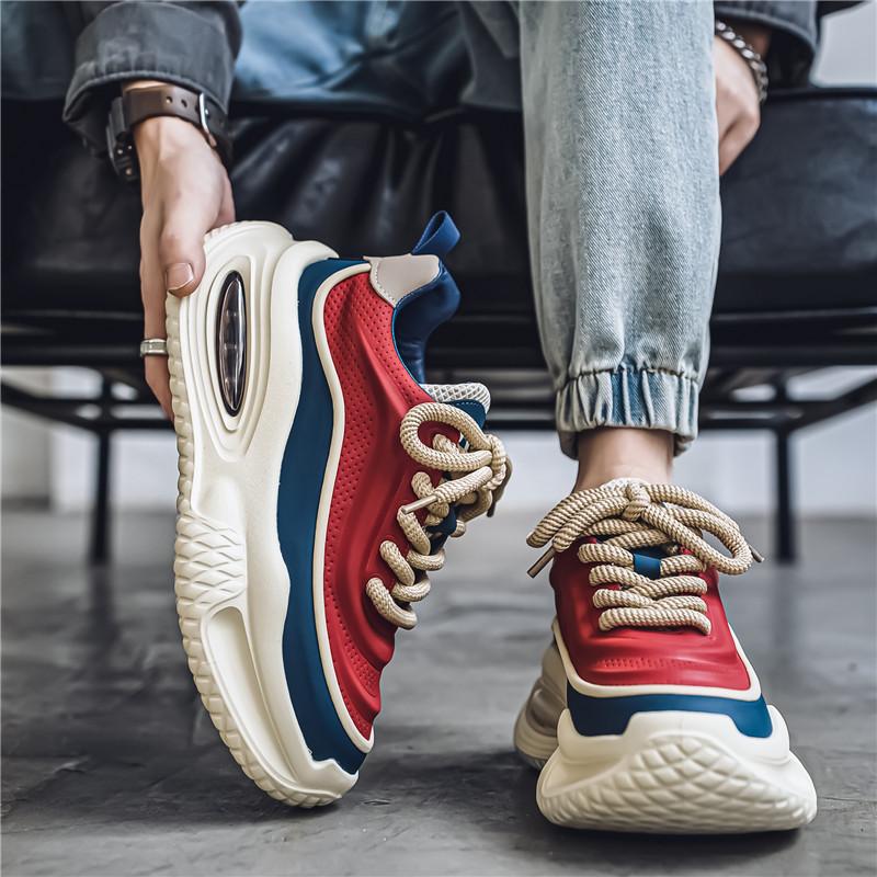 Spring and Autumn breathable dad shoes casual shoes thick-soled inner height-increasing sports tide shoes
