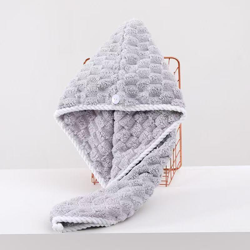 Cloud-Shaped Super Absorbent Hair Drying Cap - Lint-Free, Quick-Dry Towel Wrap