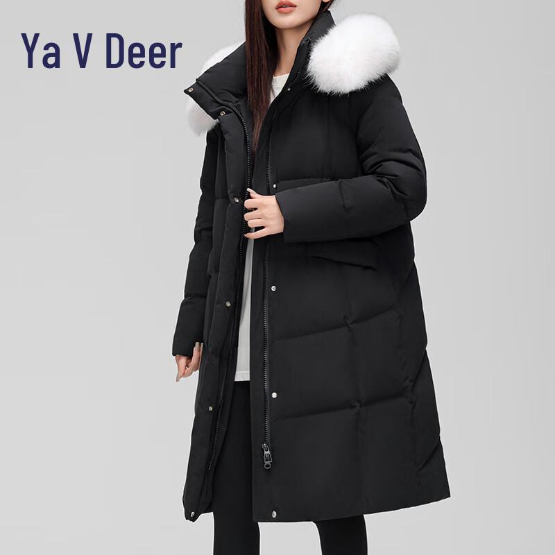 Yalu RS Damen Daunenjacke mit abnehmbarer Kapuze aus Fuchsfell