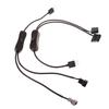 1Pc 1 To 2 4 Pin Usb Cable 12V To 5V Computer Case Fan Power Supply Fan Power Switch Adapter Cable With On Off Switch