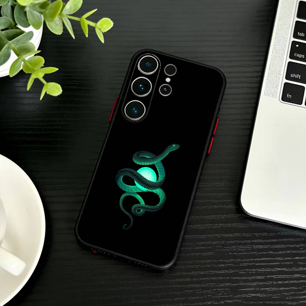Classic Snake Phone Case For Samsung S26,S25,S24,S23,S22,S21,S20,Plus,Fe,Lite,Others Black Cover