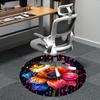 1 Stück Blume Blüte Büro Runder Teppich, Innenmatte Geeignet Für Büro, Unter Bürostühlen Schlafzimmer Wohnzimmer Heimdekoration, Raum Deko D070