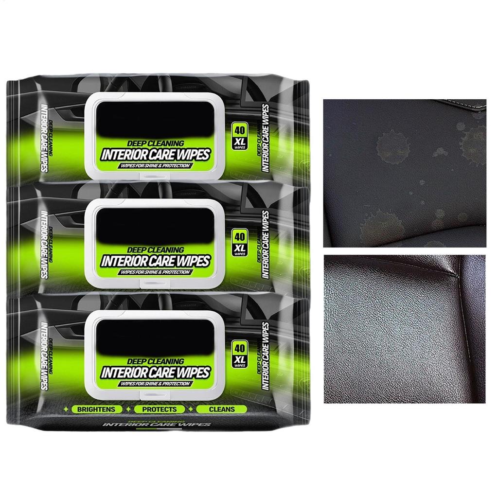 Car Interior Cleaning Wipes Multi-function Car Dashboard Seat Leather Nursing Brightening Wipes Car Wash Care Cleaning tools
