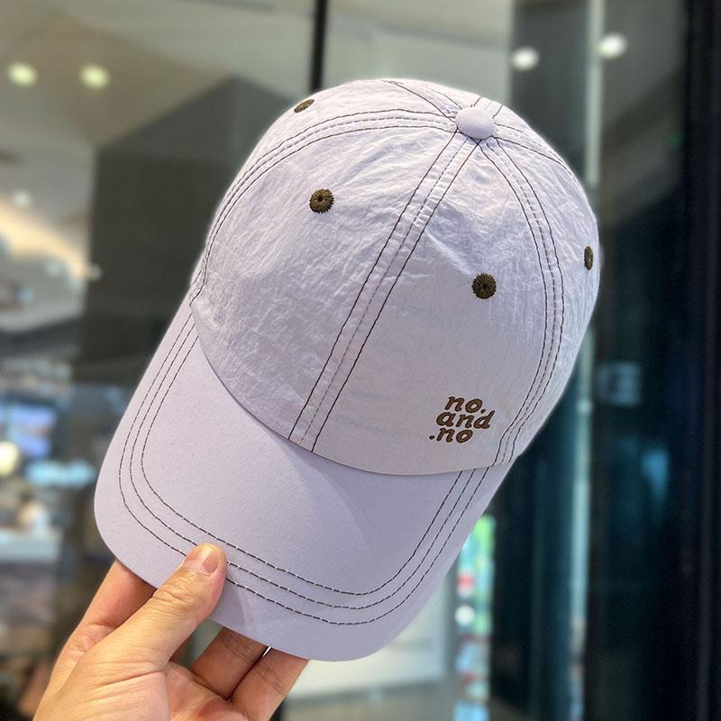 

Quick-drying baseball cap women s outdoor light and thin breathable sunshade sunscreen cap big head circumference showing face small curved brim adult average size (55-59cm) фиолетовый