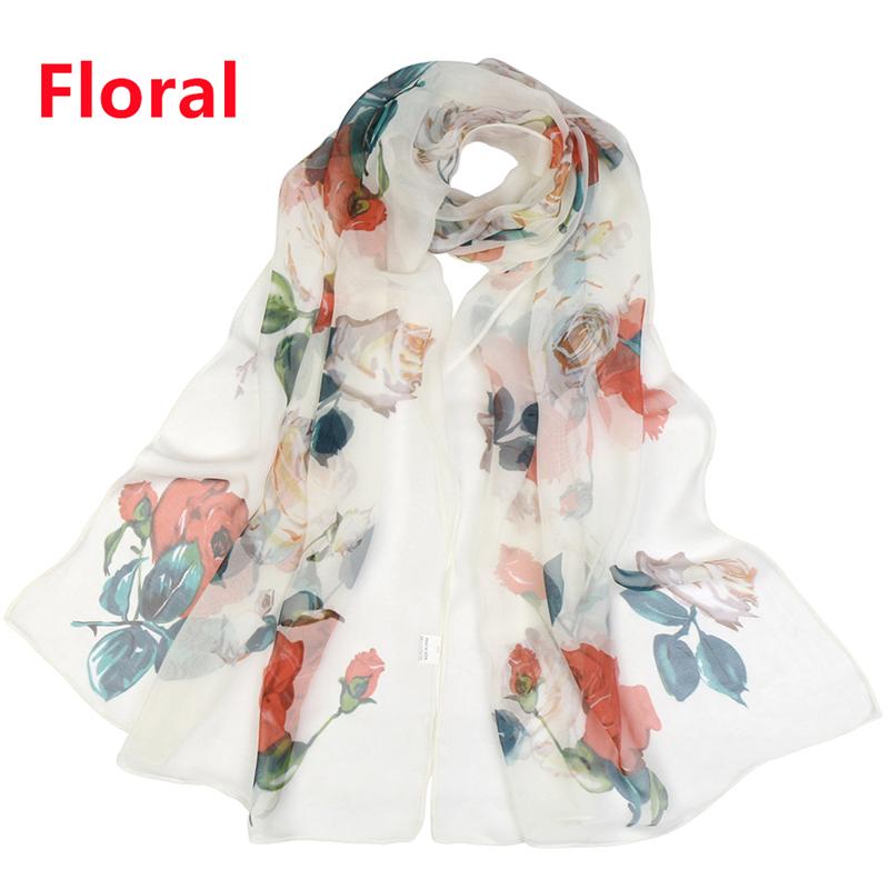 150*50cm Women Spring Premium Georgette Hijab New Floral Printed Scarf Long Shawl Beautiful Flower Pareos Beach Sunscreen Shawl
