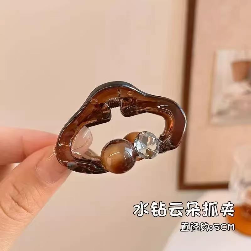 Янтарное Облако Маленький Зажим-краб Полузаколка Зажим-краб Боковой Мини-зажим для челки Головной убор с маленьким зажимом Принцесса