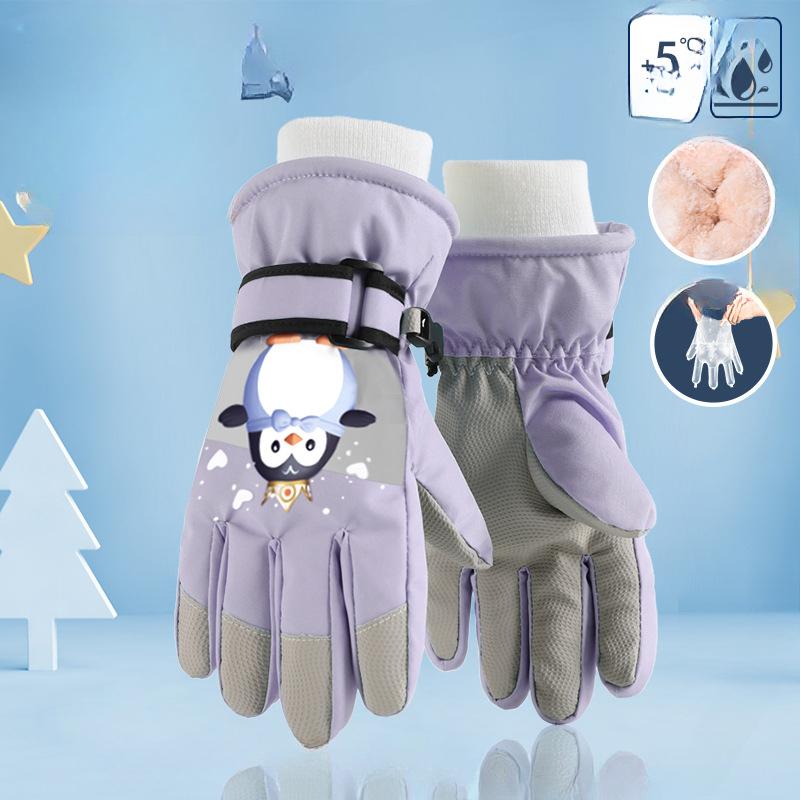 

Детские лыжные перчатки Утепленные и теплые Водонепроницаемые Мальчики и девочки Полный размер Зимние уличные Снежные перчатки L