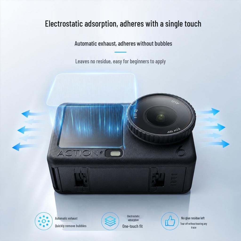 DJI Osmo Action 6 Tempered Glass Film - Explosion-proof & Anti-Fingerprint Protector