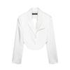 European and American style wholesale women's fashion, elegant silk satin textured backless short blazer + pants