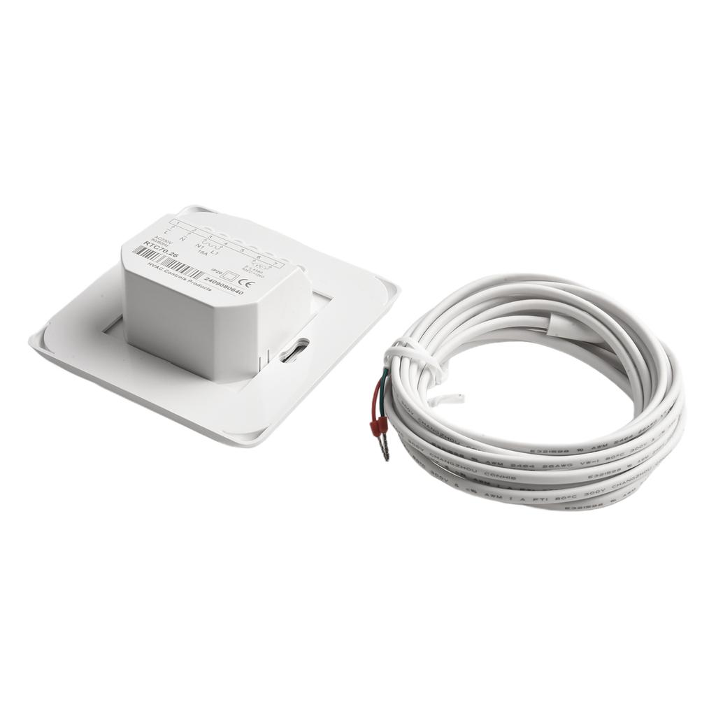 Mechanical Floor Heating Thermostat 220 Volt 16 Amp with External Sensor and Temperature Range Control for Indoor Use