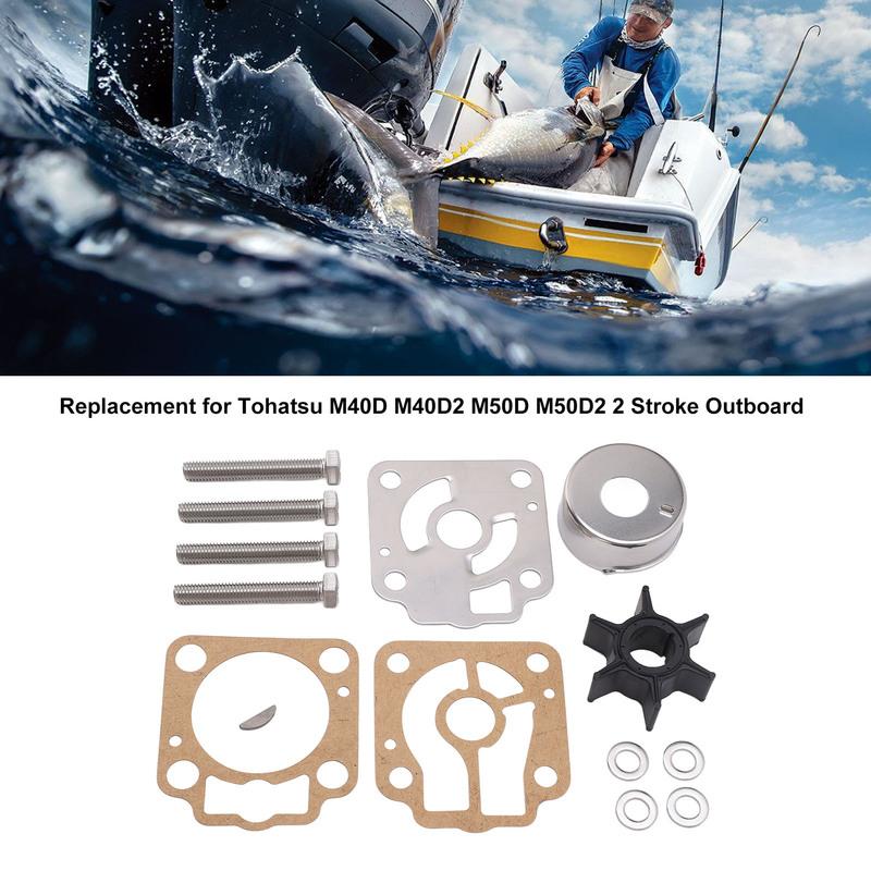 Outboard Water Pump Repair Kit With Impeller Replacement for Tohatsu M40D M40D2 M50D M50D2 2 Stroke Outboard