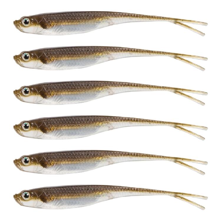 6Pcs Soft Silicone Baits Floating Fishing Lure Fork Tail Swimbaits Lures Soft Artificial Baits Fishing Tackles Enduring