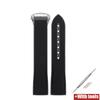Curved End Silicone Strap Folding Buckle Men Women Soft Waterproof Sport Bracelet Watch Band for Omega x Swatch Moonswatch 20mm