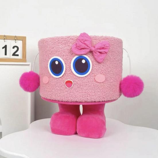 Cartoon Storage Basket with Eyes Legs Large Capacity Vibrant Color Adorable Storage Box Multi-functional Organizer