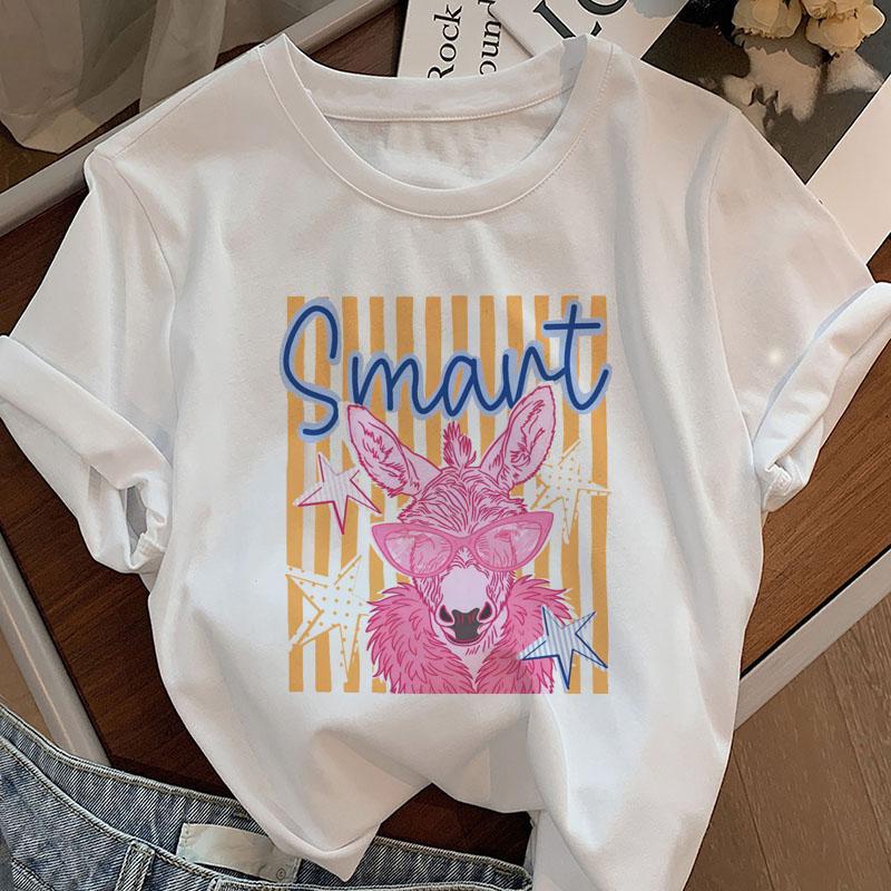 Smart Donkey Graphic T Shirts Funny Animal Meme Design Tshirt Unisex Summer Short Sleeve Tshirt Casual Round Neck Tops