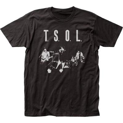 T.S.O.L. EP Viršelis Vyriški Marškinėliai Muzika Klasikinis Koncertas Roko Grupė T-shirt Nauji Juodi