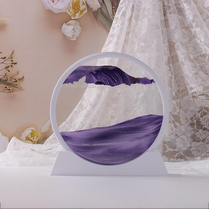Sandscape Hareketli Kum Sanatı Çerçevesi Hızlı Kum 3D Dinamik Sıvı Kum Saati Kinetik Kum Boyama Akan Kum Ofis Ev Dekoru Hediyeler