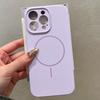 Original Liquid Silicone Soft Magnetic Case For iPhone 16 15 14 Plus 13 12 Pro Max Lens Protection Wireless Charge Plain Cover