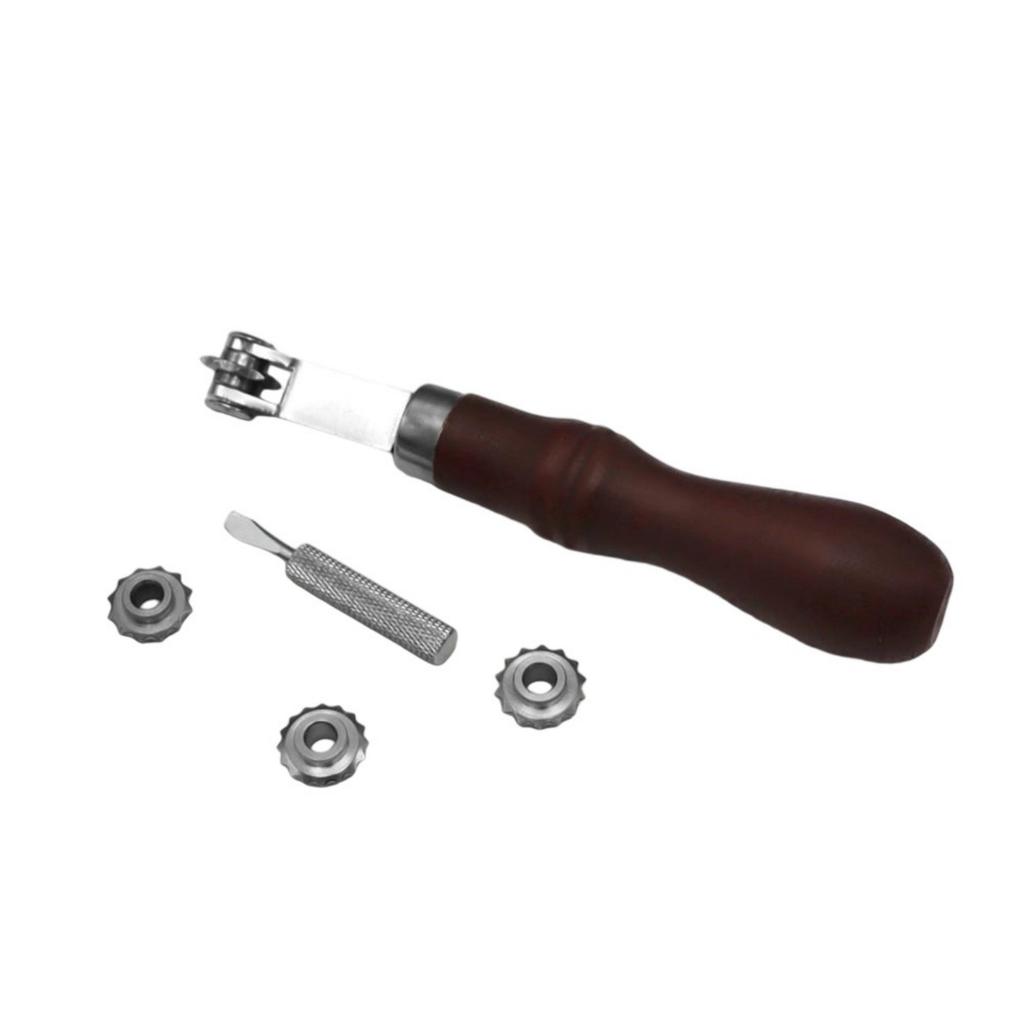 Manual Leather Stitching Wheel Marker With 4 Spacing Gears For Precision Marking On Fabric Leather Crafts