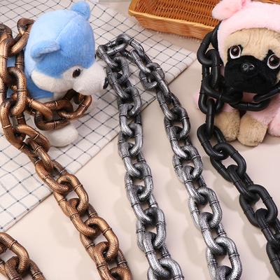 Correa Divertida de Cadena de Simulación de Plástico de 1.5M para Perro Mascota Cuerda de Tracción para Mascota Accesorios de Halloween Correa