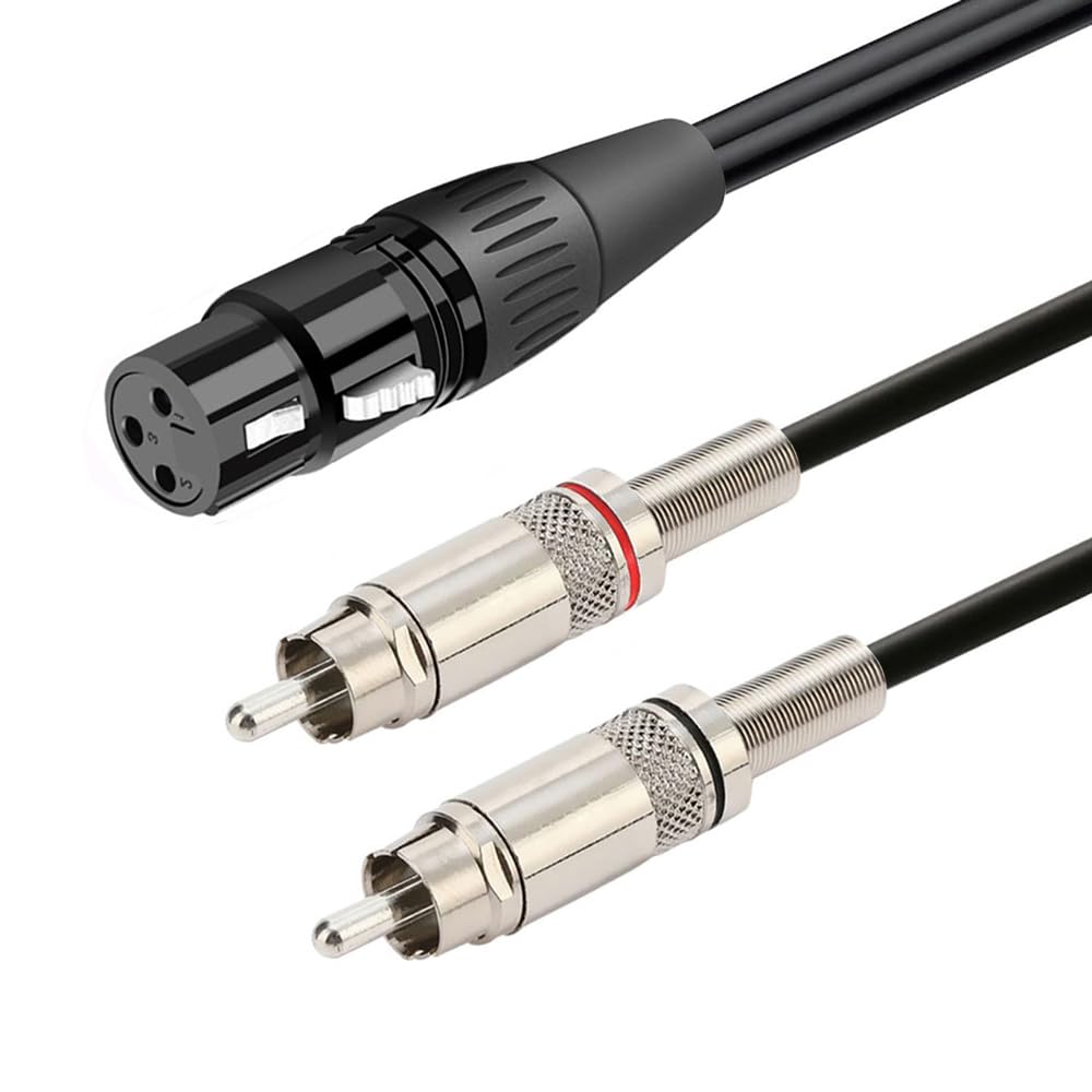 Luxferre XLR to RCA Converter Cable, RCA to XLR Converter Cable, Canon RC A Cable, 1m, Canon Female to Canon Female, Oxygen-Free Copper Cable, Highly