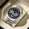 POEDAGAR 629 Sport Chronograph Men Watch Waterproof Luminous Quartz Watches Stainless Steel Watch for Men