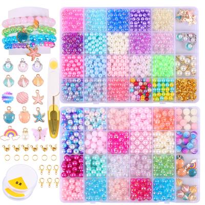 Loose Bead Kit Rice Bead Set Box Colorful Unique Loose Beads Handmade DIY Making Jewelry Earrings Bracelet Necklace Accessories